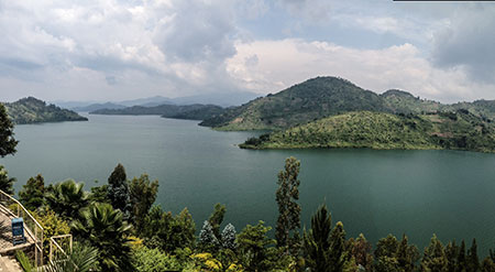 Lake Kivu, the largest freshwater lake